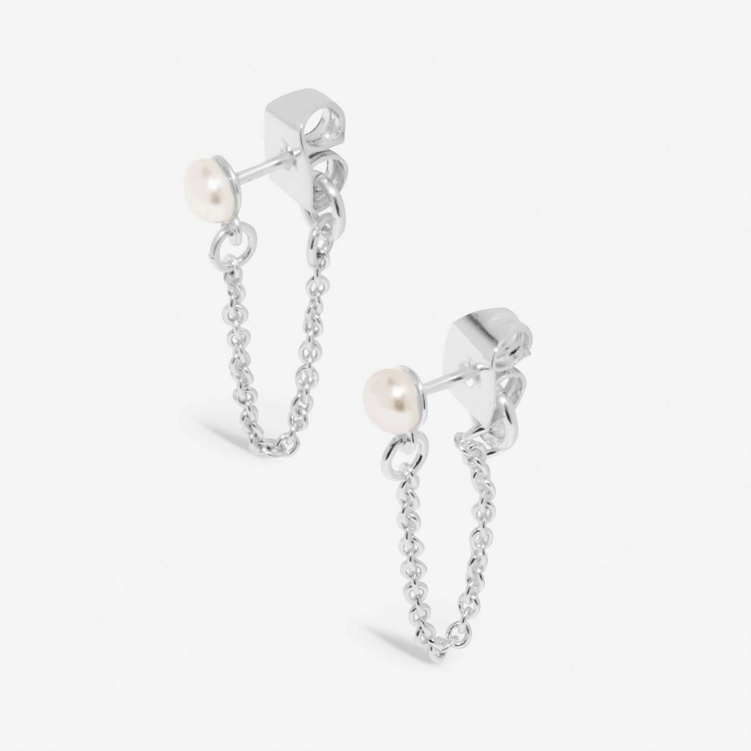 Style Stories Pearl Silver Plated Earrings 8455