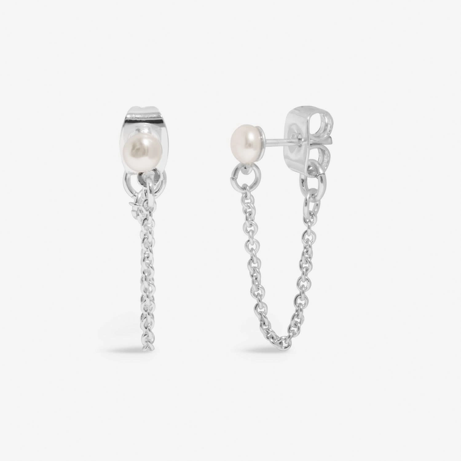 Style Stories Pearl Silver Plated Earrings 8455
