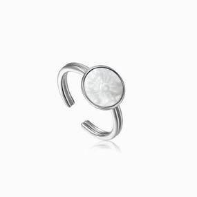 Sunbeam Emblem Silver Adjustable Ring R030-05H