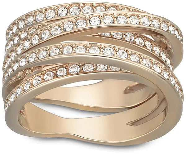 Swarovski Ring Spiral Rose Gold