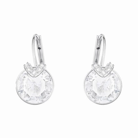 Swarovski Bella Rhodium Plated V Drop Earrings D