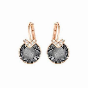 Swarovski Bella Rose Gold Grey Crystal Earrings