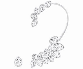 Swarovski Earring Droplet Ear Cuff Rhodium