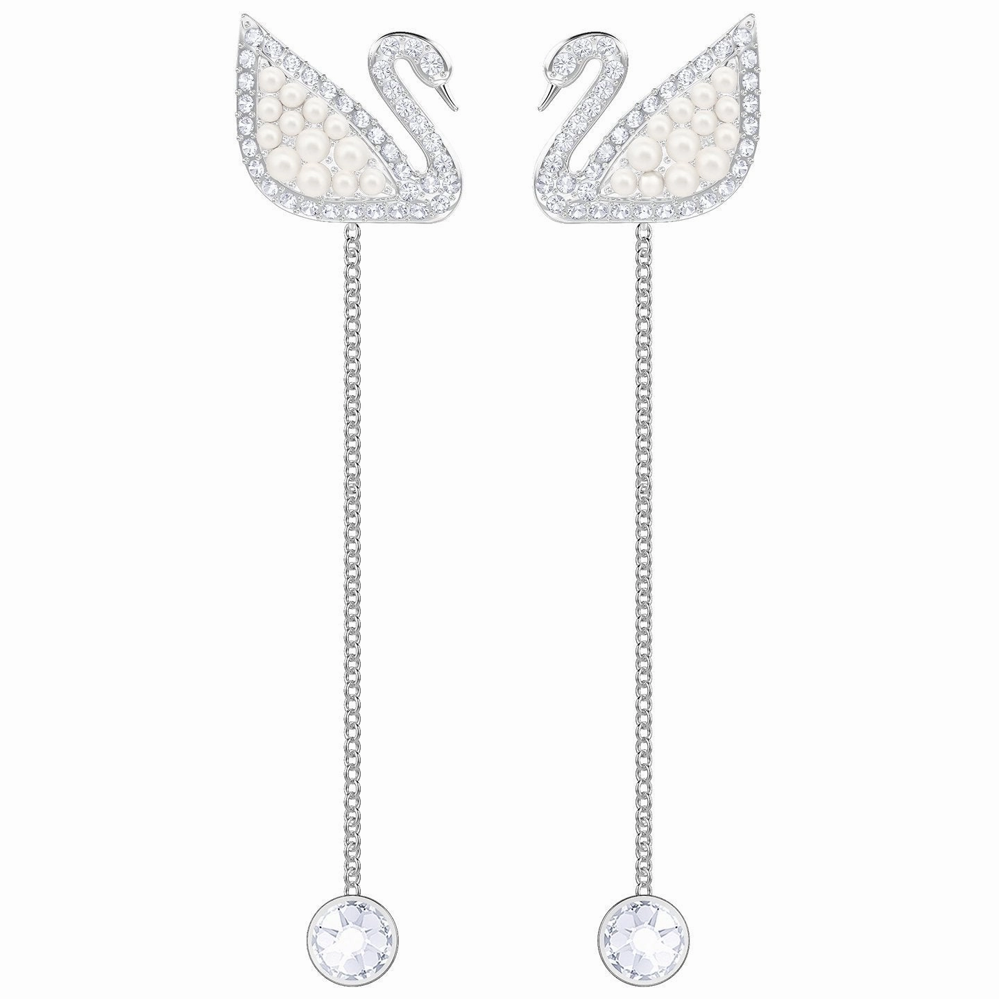 Swarovski Iconic Swan Drop Stud Earrings