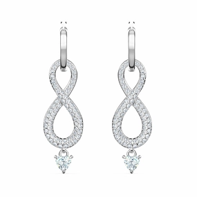 Swarovski Infinity Crystal White Rhodium Plated Earrings