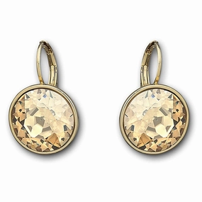 Swarovski Yellow Gold Golden Crystal Bella Earrings