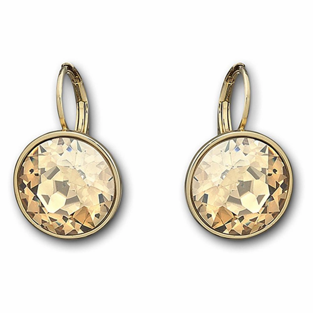 Swarovski Yellow Gold Golden Crystal Bella Earrings