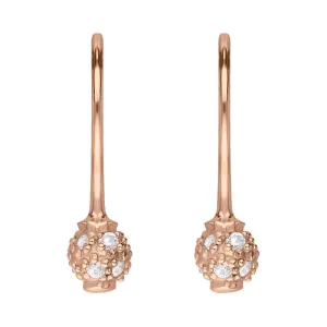 Sylva Rose Gold Plated Sterling Silver Ball Drop Earrings
