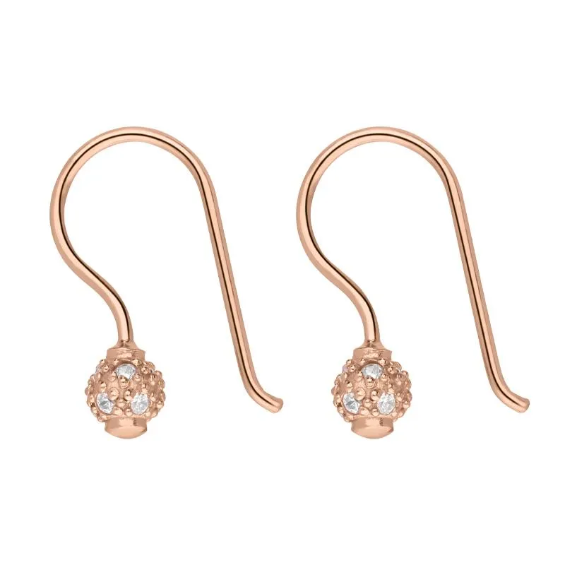 Sylva Rose Gold Plated Sterling Silver Ball Drop Earrings