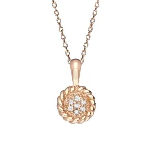 Sylva Rose Gold Plated Sterling Silver Small Round Necklace