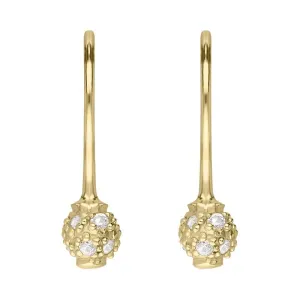 Sylva Yellow Gold Plated Sterling Silver Ball Drop Earrings
