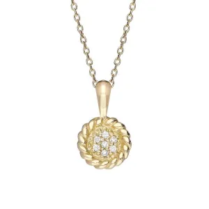 Sylva Yellow Gold Plated Sterling Silver Small Round Necklace