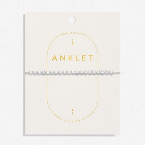 Tennis Silver Plated Extender Anklet 8536
