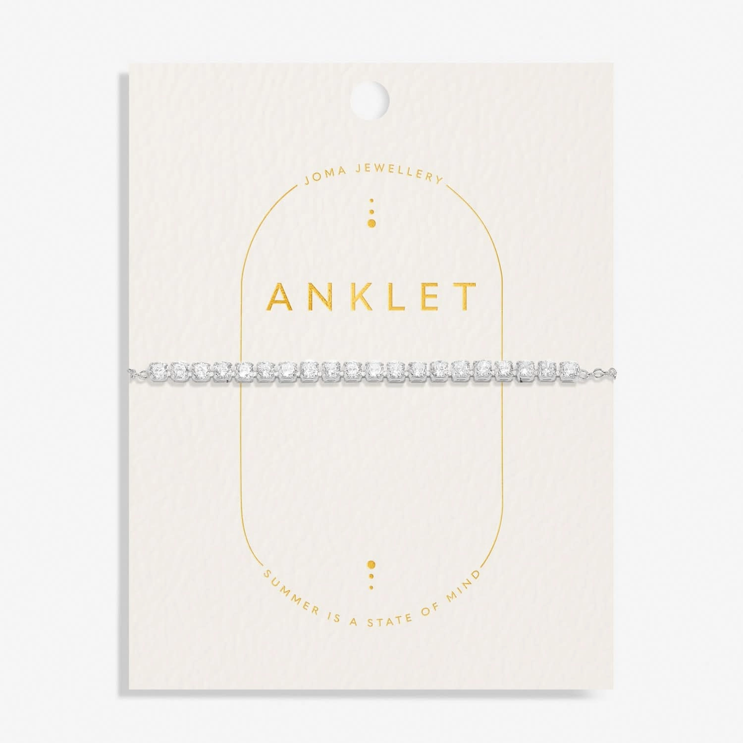 Tennis Silver Plated Extender Anklet 8536