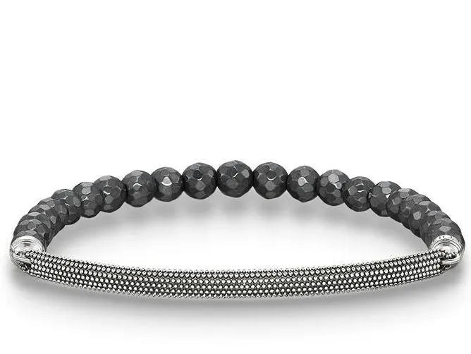 Thomas Sabo Bracelet Love Bridge Haematite Silver 18.5cm