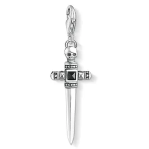 Thomas Sabo Charm Club Sterling Silver Black Agate Sword Pendant