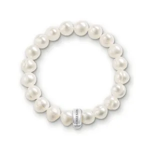 Thomas Sabo Charm Club Sterling Silver Freshwater Pearl Charm Bracelet D