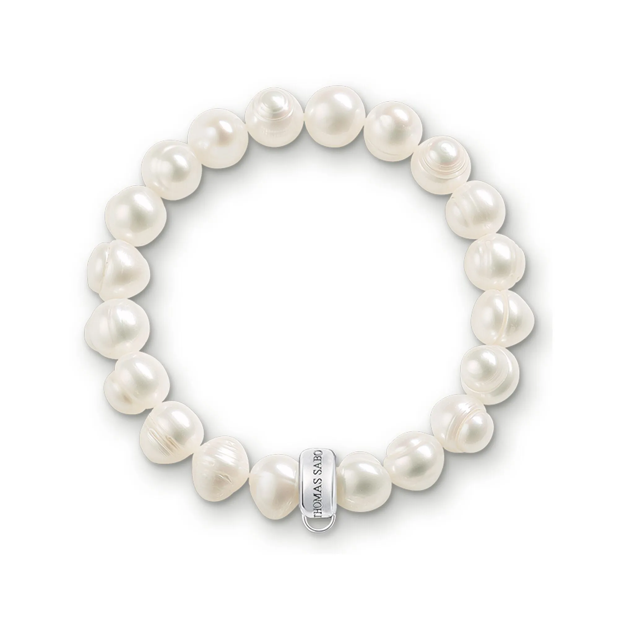 Thomas Sabo Charm Club Sterling Silver Freshwater Pearl Charm Bracelet D