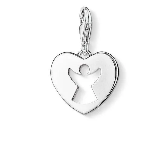 Thomas Sabo Charm Club Sterling Silver Guardian Angel Heart Charm