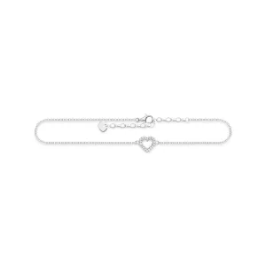 Thomas Sabo Charm Club Sterling Silver Heart Anklet