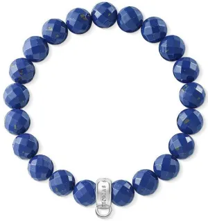 Thomas Sabo Charm Club Sterling Silver Lapis Lazuli Bracelet 15.5cm D