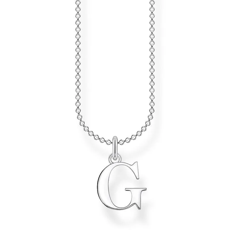 Thomas Sabo Charm Club Sterling Silver Letter G Necklace D