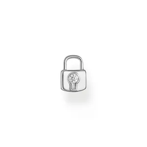 Thomas Sabo Charm Club Sterling Silver Lock Single Stud Earring D