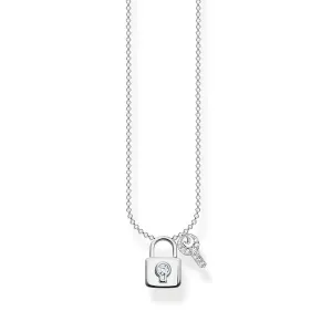 Thomas Sabo Charm Club Sterling Silver Lock With Key Necklace D