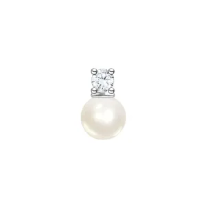 Thomas Sabo Charm Club Sterling Silver Pearl and White Stone Single Stud Earring