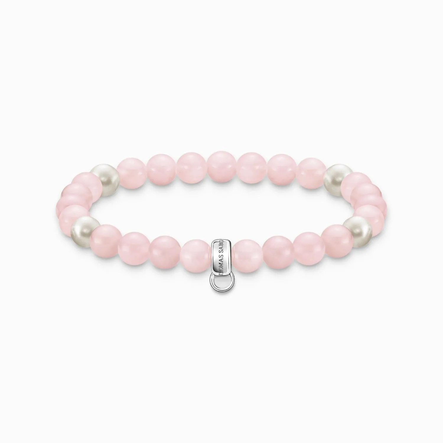 Thomas Sabo Charm Club Sterling Silver Quartz Pearl Pink Bracelet 15.5cm D