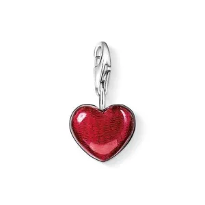 Thomas Sabo Charm Club Sterling Silver Red Enamel Heart Charm