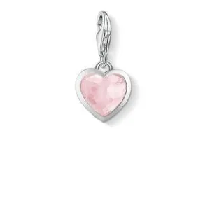 Thomas Sabo Charm Club Sterling Silver Rose Quartz Pink Heart Charm D