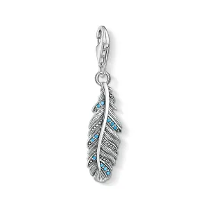 Thomas Sabo Charm Club Sterling Silver Turquoise Feather Charm D