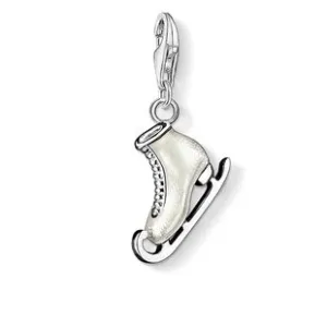 Thomas Sabo Charm Club Sterling Silver White Enamel Ice Skate Charm D