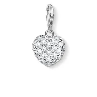 Thomas Sabo Charm Club Sterling Silver Zirconia Glittering Heart Charm D
