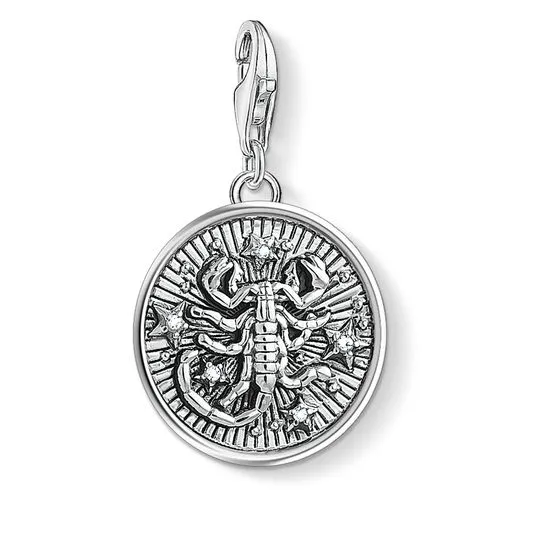 Thomas Sabo Charm Club Sterling Silver Zirconia Scorpio Zodiac Charm D