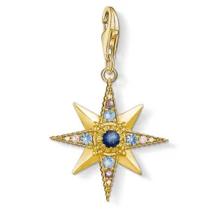 Thomas Sabo Charm Club Yellow Gold Plated Silver Royalty Star Charm