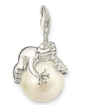 Thomas Sabo Charm Sterling Silver Club Pearl With Frog