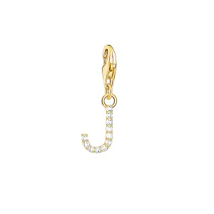 Thomas Sabo Charmista Gold Plated Sterling Silver Letter J Charm Pendant