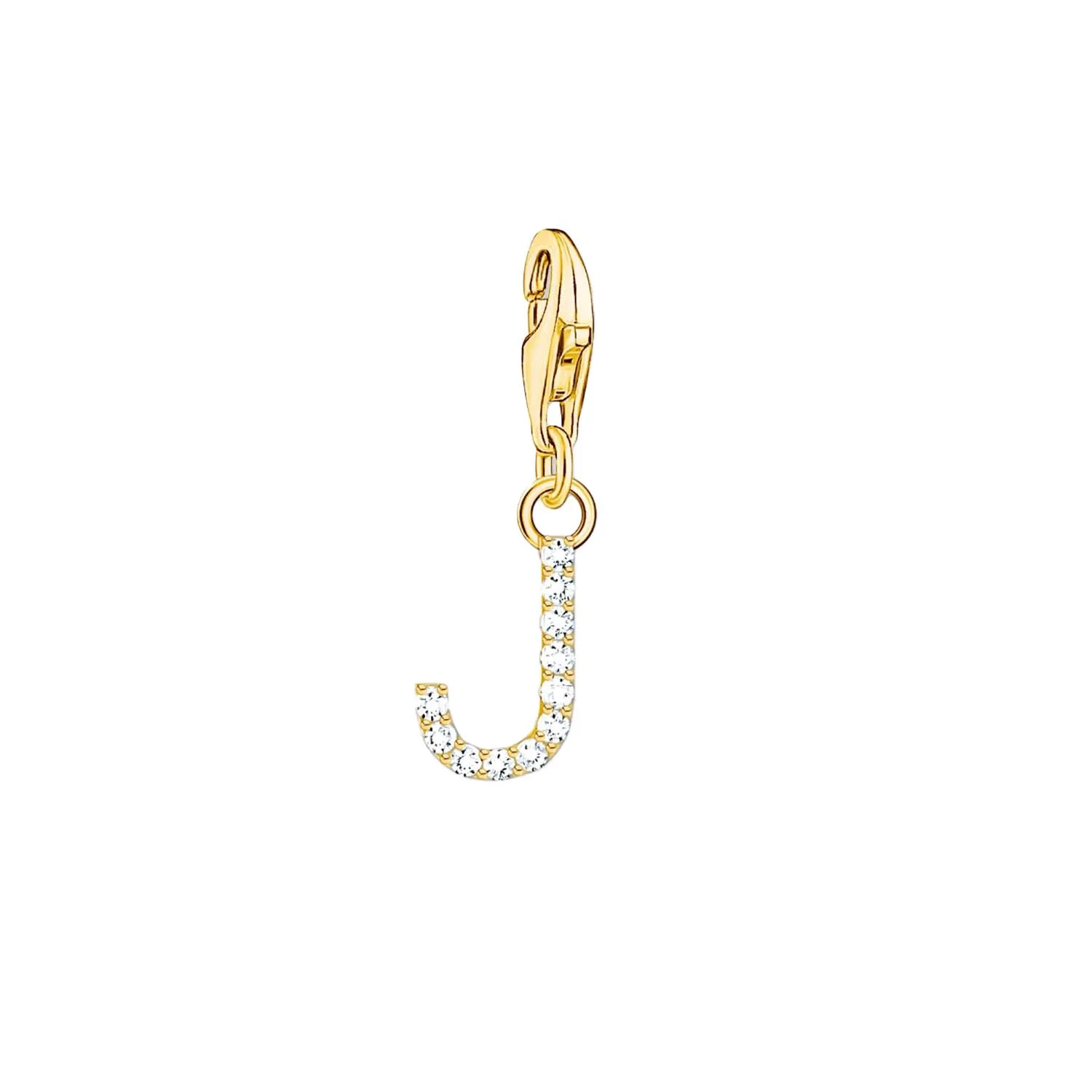 Thomas Sabo Charmista Gold Plated Sterling Silver Letter J Charm Pendant