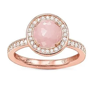 Thomas Sabo Glam And Soul Rose Gold Rose Quartz Light Of Luna Ring D