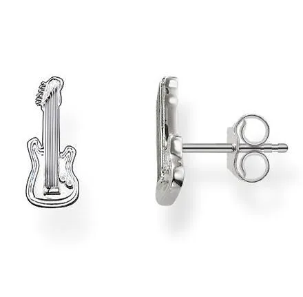Thomas Sabo Glam And Soul Silver Guitar Stud Earrings D