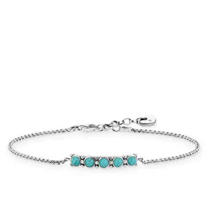 Thomas Sabo Glam And Soul Silver Turquoise Diamond Ethnic Bracelet D