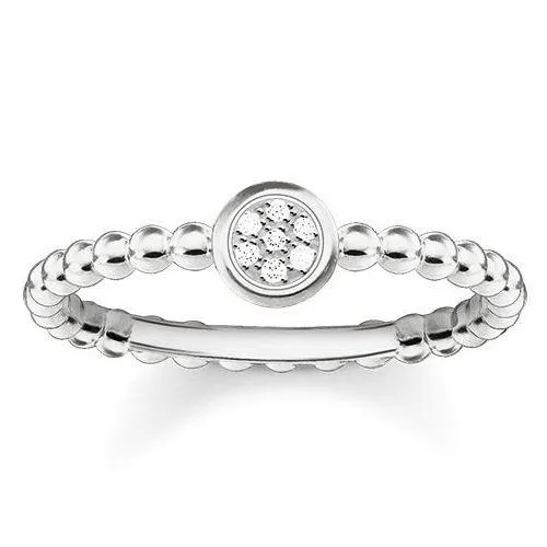 Thomas Sabo Glam And Soul Sterling Silver Diamond Sparkling Circles Ring D
