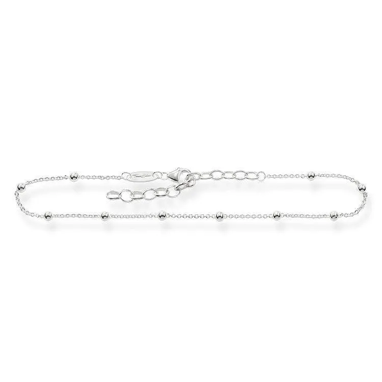 Thomas Sabo Glam And Soul Sterling Silver Dots Ankle Chain D