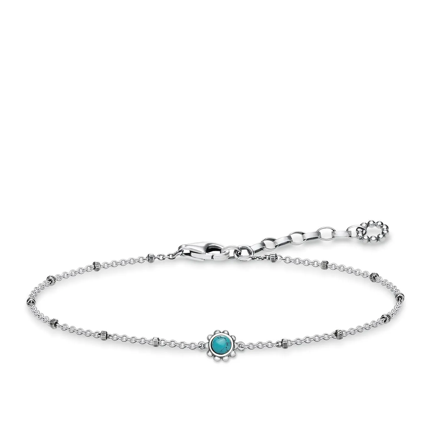 Thomas Sabo Glam And Soul Sterling Silver Ethno Turquoise Bracelet