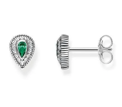 Thomas Sabo Glam and Soul Sterling Silver Green Stud Earrings