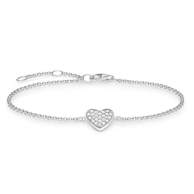 Thomas Sabo Glam And Soul Sterling Silver Heart Bracelet