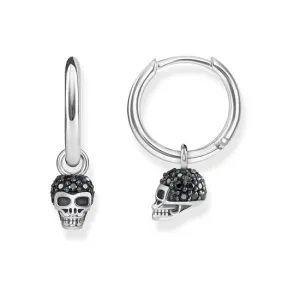 Thomas Sabo Glam and Soul Sterling Silver Skull Hoop Earrings
