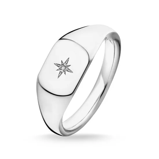 Thomas Sabo Glam And Soul Sterling Silver Vintage Star Ring